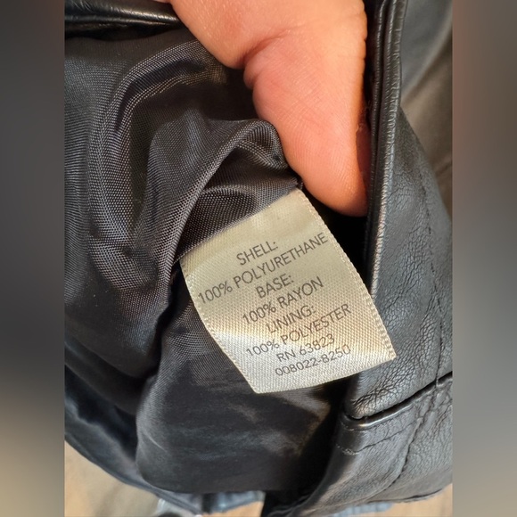 CJ Banks Charcoal Leather Jacket - Picture 4 of 4